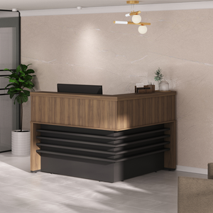 Balcão Tamburato Atendimento Ii - Nogal/preto 6178