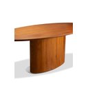 Ver imagem 3 de Mesa de Jantar Oval Lisboa 08 Lugares 220cm X 110cm Base Amadeirada Tampo Amadeirado