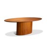 Mesa de Jantar Oval Lisboa 08 Lugares 220cm X 110cm Base Amadeirada Tampo Amadeirado - 2