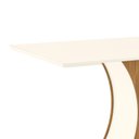 Ver imagem 2 de Mesa de Jantar Selena Canto Reto com Vidro 120x80 Nature/Off White - Móveis Henn