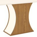 Ver imagem 3 de Mesa de Jantar Selena Canto Reto com Vidro 120x80 Nature/Off White - Móveis Henn