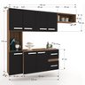 Cozinha Compacta 7 Portas 2 Gavetas Suspensa Armário e Balcão Jéssica - Panorama Móveis - 4