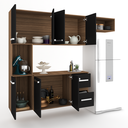 Ver imagem 7 de Cozinha Compacta 7 Portas 2 Gavetas Suspensa Armário e Balcão Jéssica - Panorama Móveis