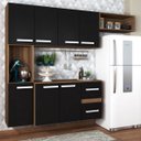 Ver imagem 1 de Cozinha Compacta 7 Portas 2 Gavetas Suspensa Armário e Balcão Jéssica - Panorama Móveis