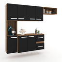 Ver imagem 5 de Cozinha Compacta 7 Portas 2 Gavetas Suspensa Armário e Balcão Jéssica - Panorama Móveis