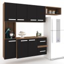 Ver imagem 3 de Cozinha Compacta 7 Portas 2 Gavetas Suspensa Armário e Balcão Jéssica - Panorama Móveis