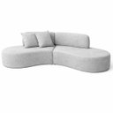 Ver imagem 7 de Sofá Estopar Virginia 2 Metros com Puff Bouclé para Sala