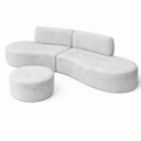 Ver imagem 2 de Sofá Estopar Virginia 2 Metros com Puff Bouclé para Sala