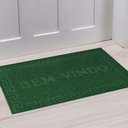 Ver imagem 3 de Capacho Emborrachado Aveludado Entrada Portas de Loja Apartamento Tapete Pvc Bem Vindo Verde