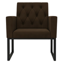 Ver imagem 7 de Kit 2 Poltronas Decorativas Reforçada Recepção Base Ferro Marrom