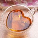 Ver imagem 2 de Conjunto de 2 Xícaras de Vidro Duplo Formato Coração 150ml