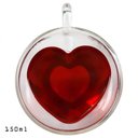 Ver imagem 5 de Conjunto de 2 Xícaras de Vidro Duplo Formato Coração 150ml