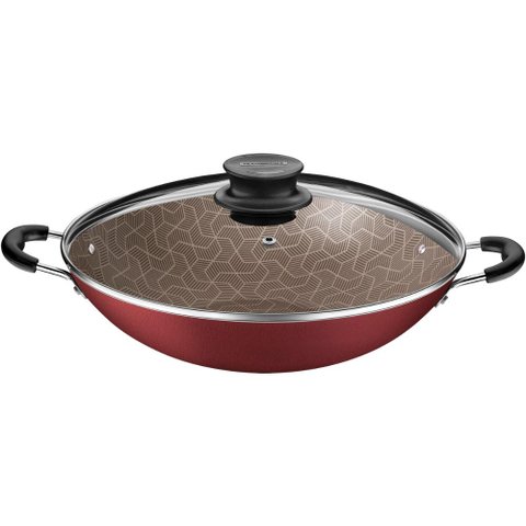 Wok Tramontina Alumínio Antiaderente Paris 36cm Vermelho