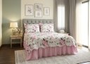 Ver imagem 4 de Kit Cobre Leito Casal King Belize Matelassê Rosa Bebê 3 Pçs 400 Fios