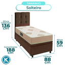 Ver imagem 2 de Conjunto Cama Box Bau + Cabeceira + Colchão Solteiro D33 + Travesseiro Ortobom