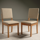 Ver imagem 1 de Conjunto 2 Cadeiras para Sala de Jantar CAD160 Marrom/Canela/Areia