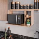 Ver imagem 1 de Armário Suporte para Microondas com Adega para Bebidas 80cm Laila Freijó