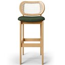 Ver imagem 6 de Kit 02 Banquetas Altas Para Cozinha Bancada Sala Tela Betta Fixa L02 Couríssimo Verde Musgo - Lyam L