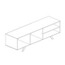 Ver imagem 3 de Rack Retrô com 1 Porta para Tv até 60 Polegadas Preto Rústico Rt 3014 Movelbento