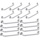 Ver imagem 1 de Barra Alça de Apoio Inox 80cm e 60cm Cadeirante Kit 16 Uni Idoso Deficiente Corrimao Box Banheiro Co