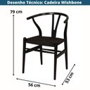 Ver imagem 7 de Cadeira Wishbone Valentina Madeira Preta Assento em Rattan Preto