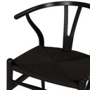 Ver imagem 5 de Cadeira Wishbone Valentina Madeira Preta Assento em Rattan Preto