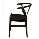 Ver imagem 3 de Cadeira Wishbone Valentina Madeira Preta Assento em Rattan Preto