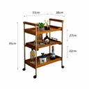 Ver imagem 5 de Carrinho Bar Bebidas para Servir Café Chá Adega Sala Estar:madeira Maciça