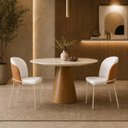 Ver imagem 3 de Kit 2 Cadeira de Jantar Estofada Ergonômica D28 Aço Carbono Aurora - Champagne | Caramelo | Palha
