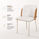 Ver imagem 6 de Kit 2 Cadeira de Jantar Estofada Ergonômica D28 Aço Carbono Aurora - Champagne | Caramelo | Palha