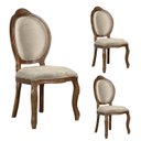 Ver imagem 1 de 3 Cadeira Medalhao Madeira Maciça Design Ingles Luxo Poltrona Entalhada Renascentista Natural Ingles