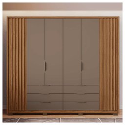 Guarda Roupa Casal Maximus 6 Portas 6 Gavetas Marrom Caemmun - 3
