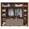 Guarda Roupa Casal Maximus 6 Portas 6 Gavetas Marrom Caemmun - 4