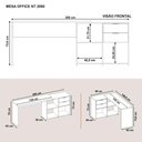 Ver imagem 4 de Mesa em L Para Escritório Preto Nt2060 Preto