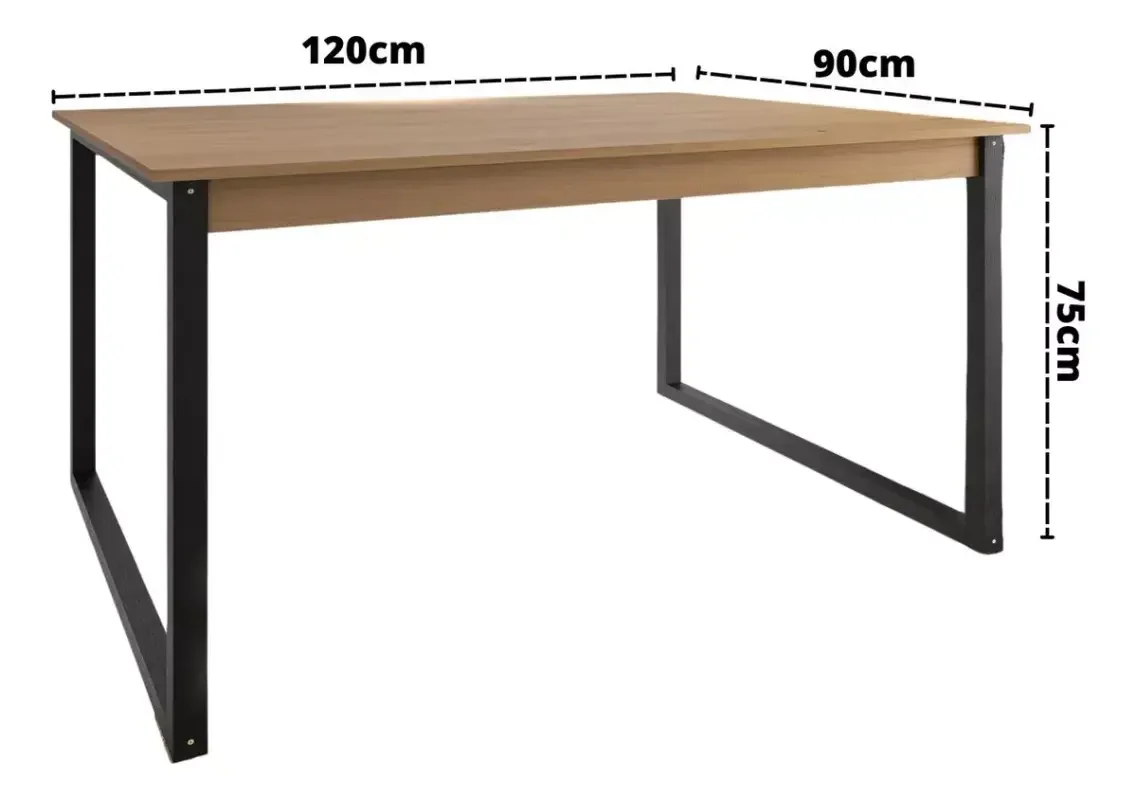 Mesa de Jantar Luxo para 6 Lugares 120cm Tampo Mdp - sem Cadeiras - 3