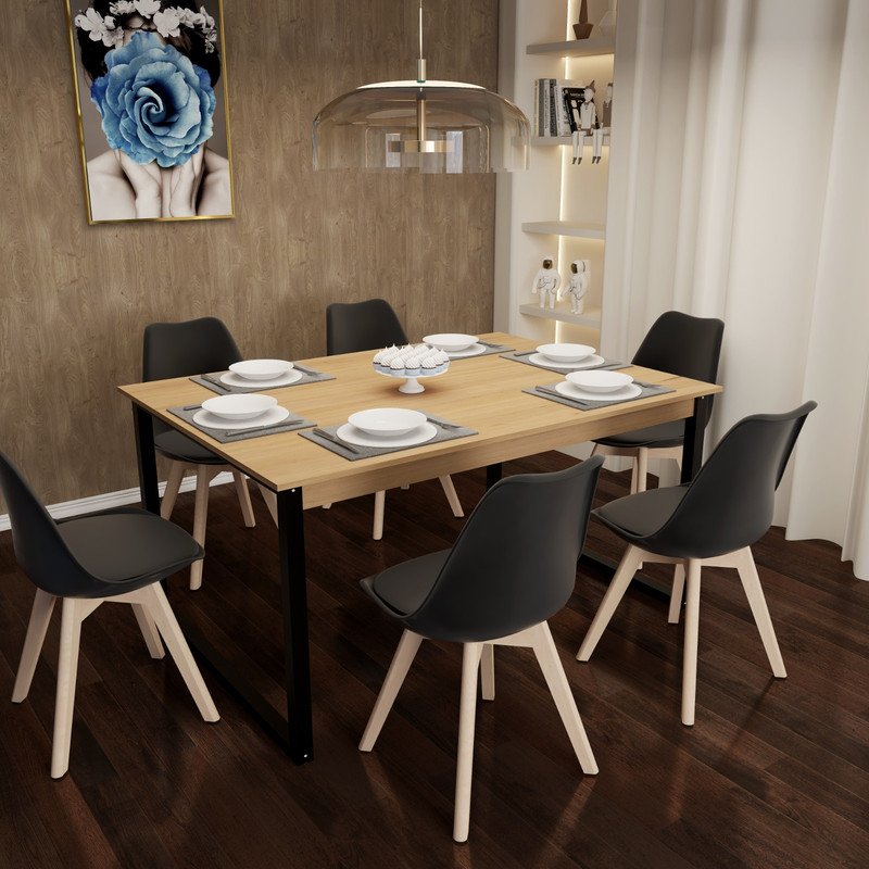 Mesa de Jantar Luxo para 6 Lugares 120cm Tampo Mdp - sem Cadeiras - 2