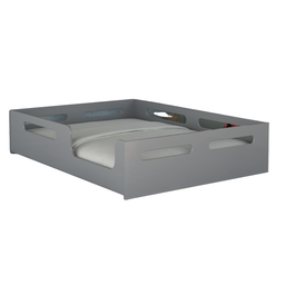 Cama Infantil Montessoriana Casal Mdf Robusto Fabricação Nacional Linha Moderna para Crianças:cinza - 1