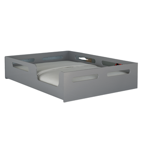 Cama Infantil Montessoriana Casal Mdf Robusto Fabricação Nacional Linha Moderna para Crianças:cinza