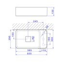 Ver imagem 5 de Cuba de Apoio Deca 50x30 L.43050.MD.94 Retangular com Mesa à Direita Ébano Fosco