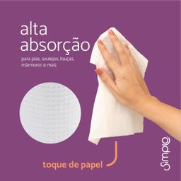 Rolo com panos lava e seca 25 peças - Simplo - 4