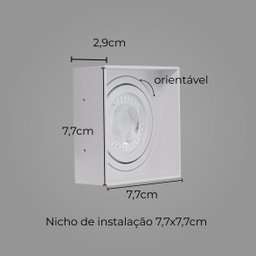 Spot no Frame Mr16 Branco-inclui Soquete para Lâmpada Gu10 - 2