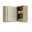 Ver imagem 3 de Armário Aéreo Cozinha 90 Cm Nanda 2 Portas Nature/arenas - Tecno Mobili