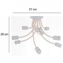 Ver imagem 2 de Plafon Aranha com 9 Bocais Emalustres