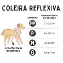 Ver imagem 3 de Coleira Reflexiva para Cachorro Ajustável Preta e Azul Mimo