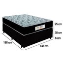 Ver imagem 2 de Cama Box Baú Casal Suede + Colchão Molas Ensacadas Sereneprime Sonnolux 138cm Preto - Suporta At