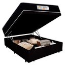 Ver imagem 4 de Cama Box Baú Casal Suede + Colchão Molas Ensacadas Sereneprime Sonnolux 138cm Preto - Suporta At