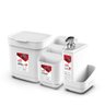 Conjunto de Pia Branco - Porta Detergente, Escorredor de Talheres e Lixeira 3l - 1
