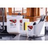 Conjunto de Pia Branco - Porta Detergente, Escorredor de Talheres e Lixeira 3l - 6