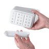 Conjunto de Pia Branco - Porta Detergente, Escorredor de Talheres e Lixeira 3l - 5