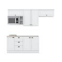 Ver imagem 6 de Cozinha Modulada Henn Americana 7 Peças (4aéreos+2balcões+1complemento) S/pia Cz142 Branco-henn